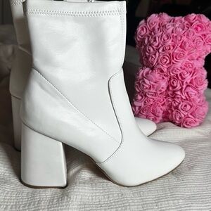 Madden Girl Chic White Heeled Boots